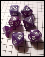 Dice : Dice - Dice Sets - Tiny Pieces Purple Frosty With White Numerals